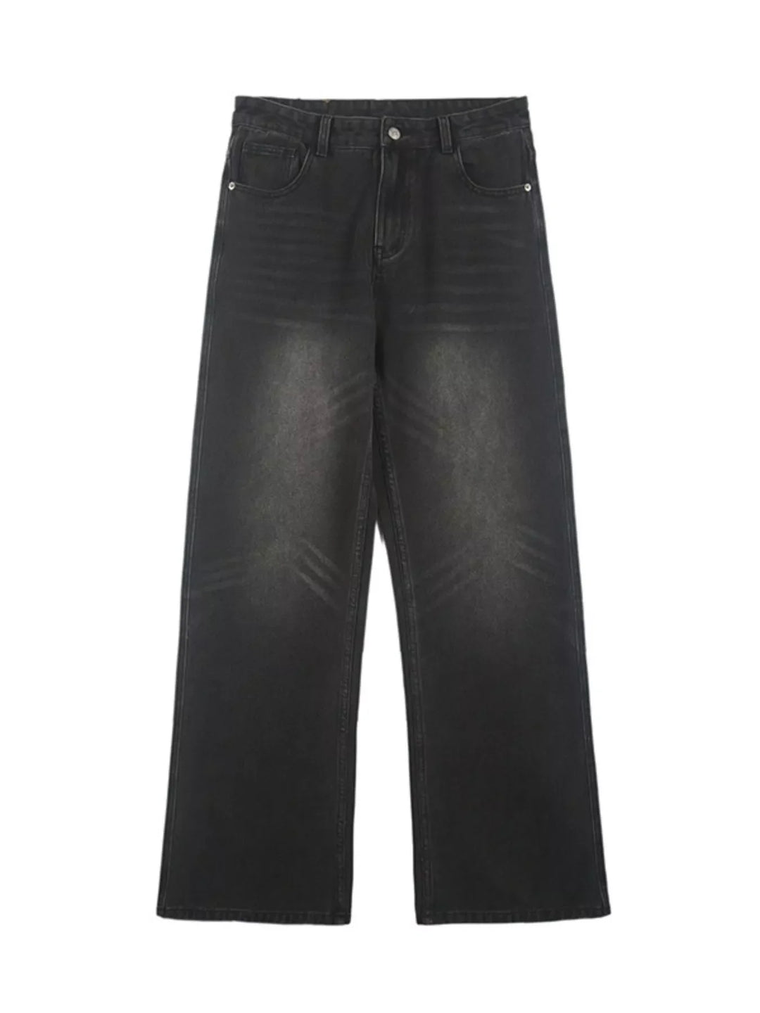 Men's Full Size Wide Leg Washed Jeans Plus Size