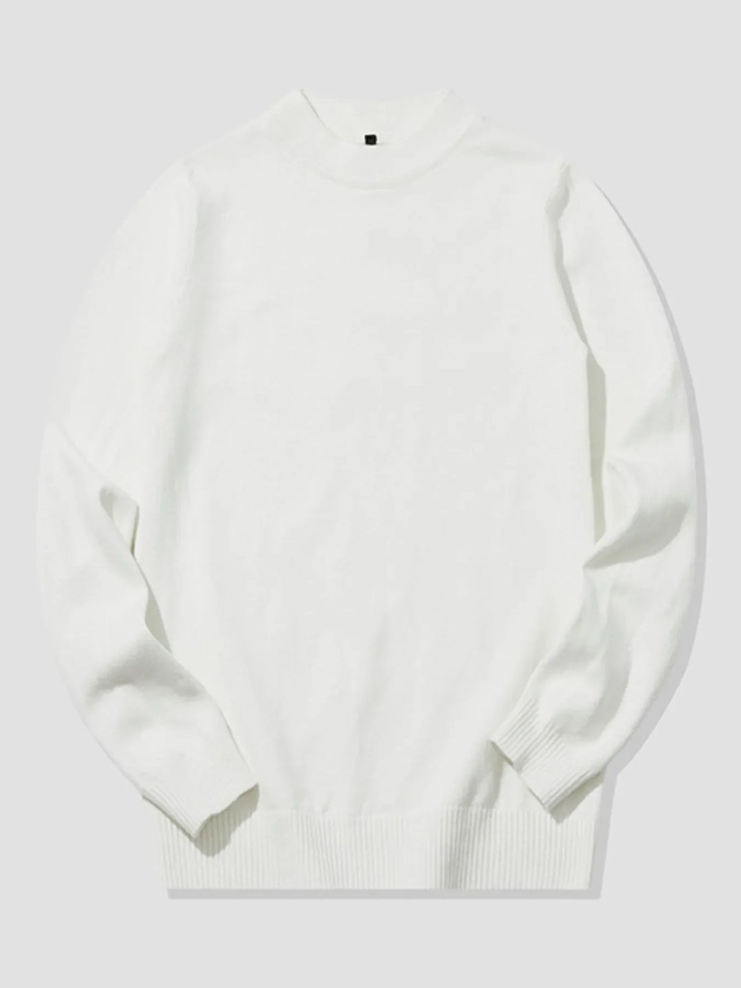 Men's Plus Size Ribbed Hem Long Sleeve Sweater