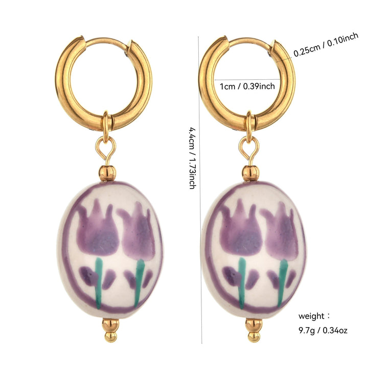 Lustrous Heart-Shaped Stainless Steel Earrings For Women