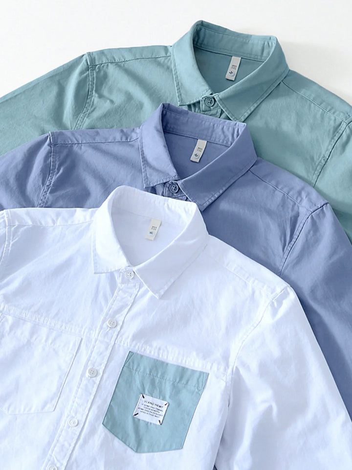 Men's Plus Size Button Up Long Sleeve Shirt