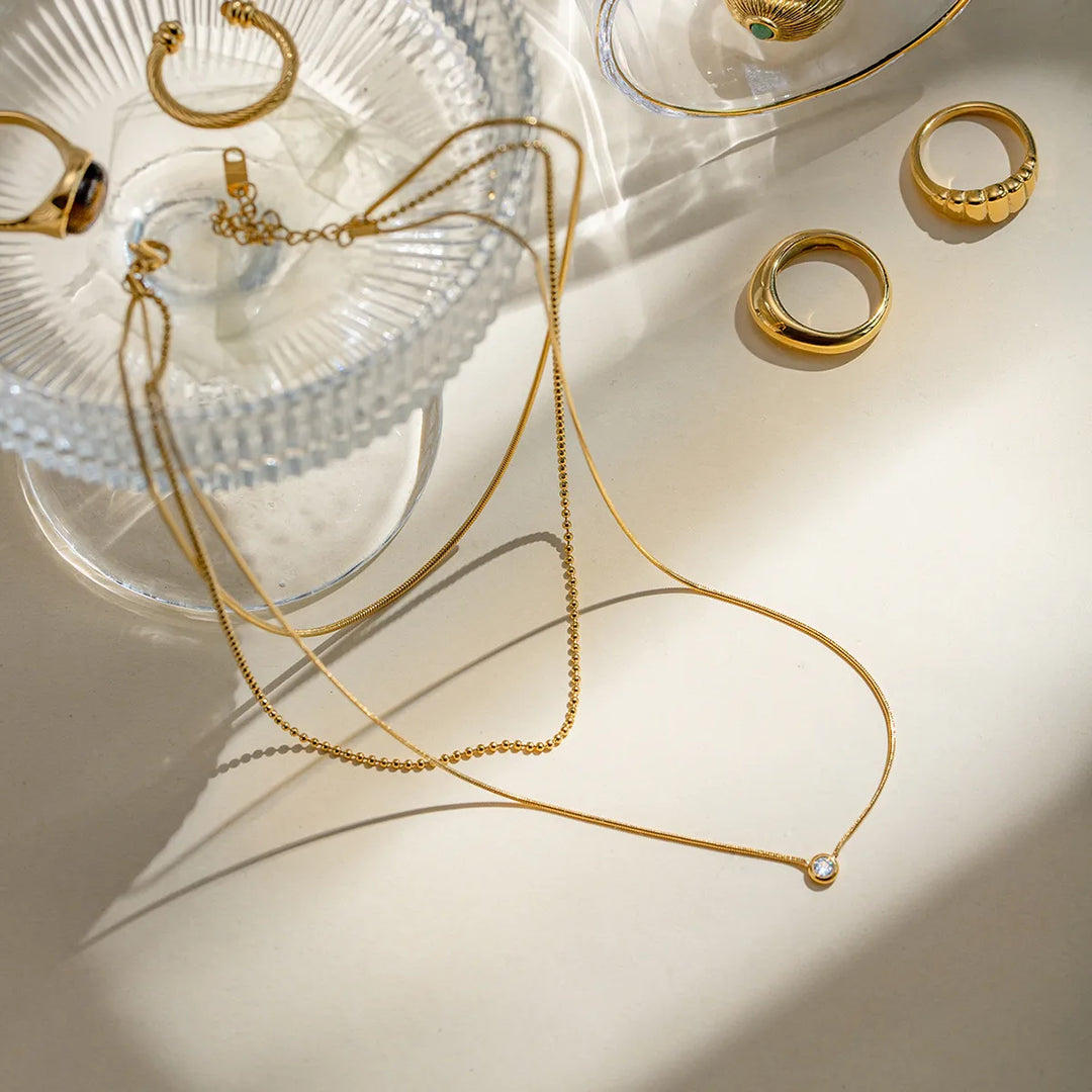 18K Gold-Plated Layered Necklace