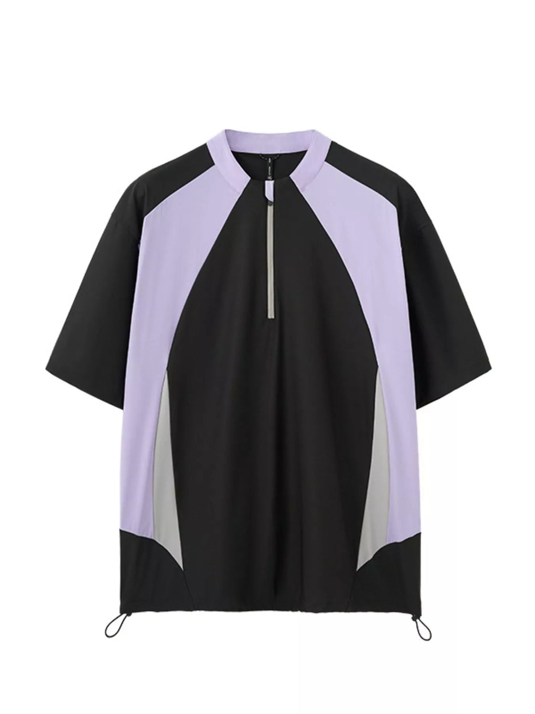 Men's Color Block Quick-Dry Half Zip T-Shirt