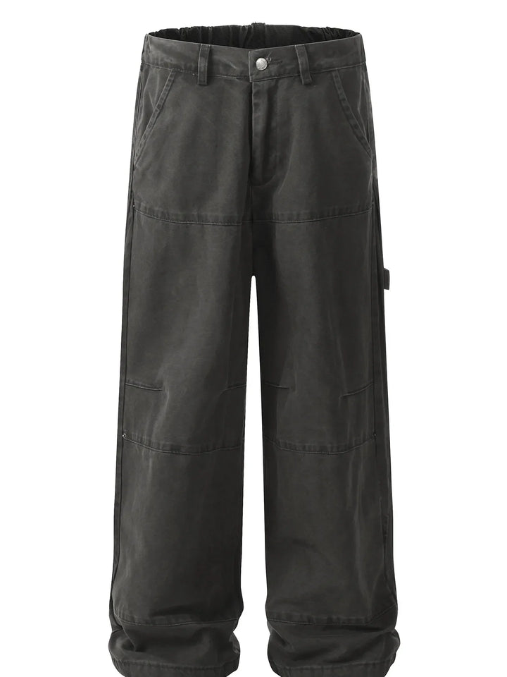 Men's Washed Wide Leg Jeans