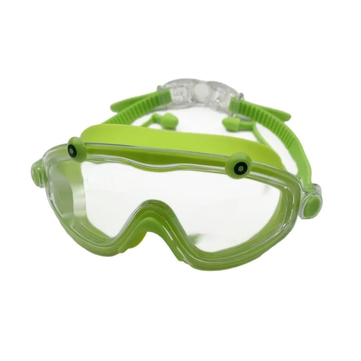 Children's HD Large Transparent Frame One-piece Earplugs Swimming Glasses