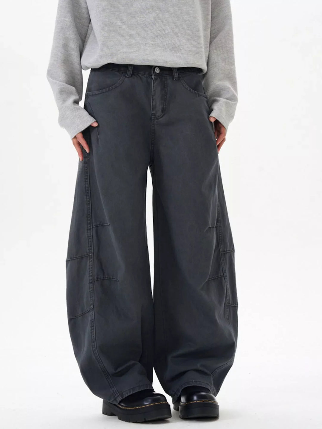 Men's Wide Leg Pocketed Pants