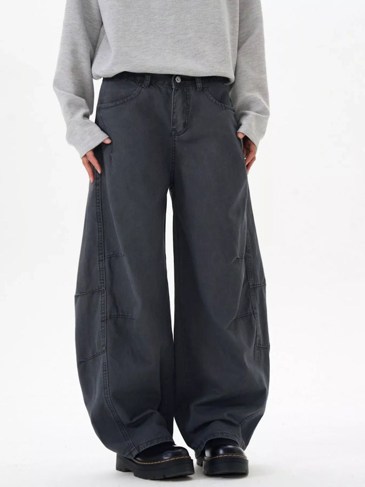 Men's Wide Leg Pocketed Pants
