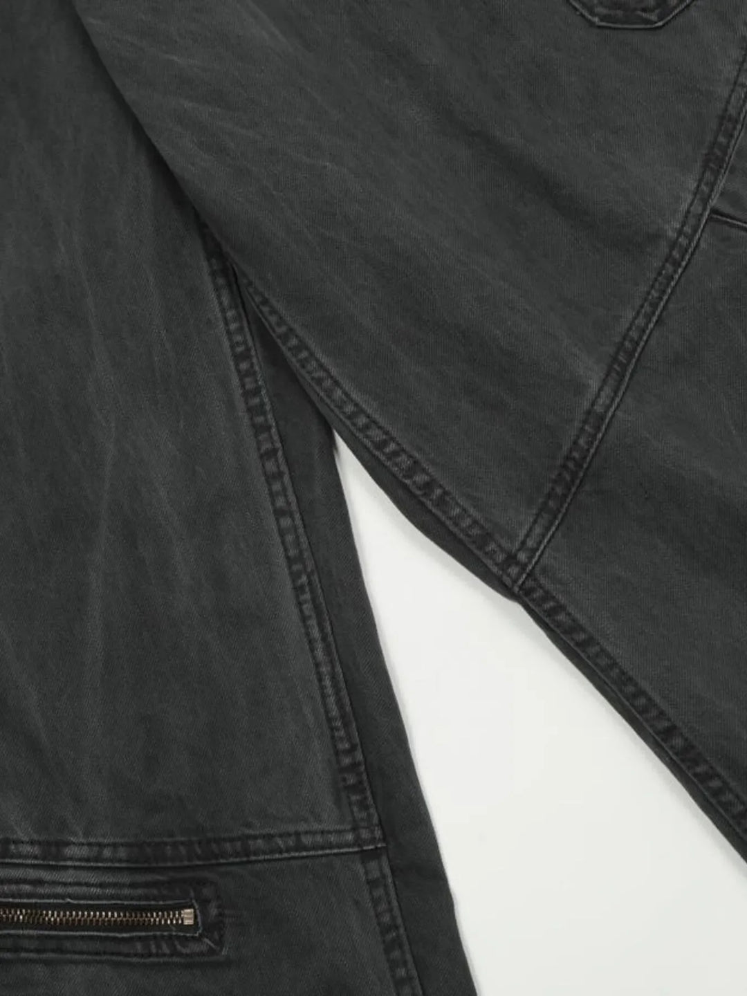 Men's Washed Cargo Wide Leg Jeans