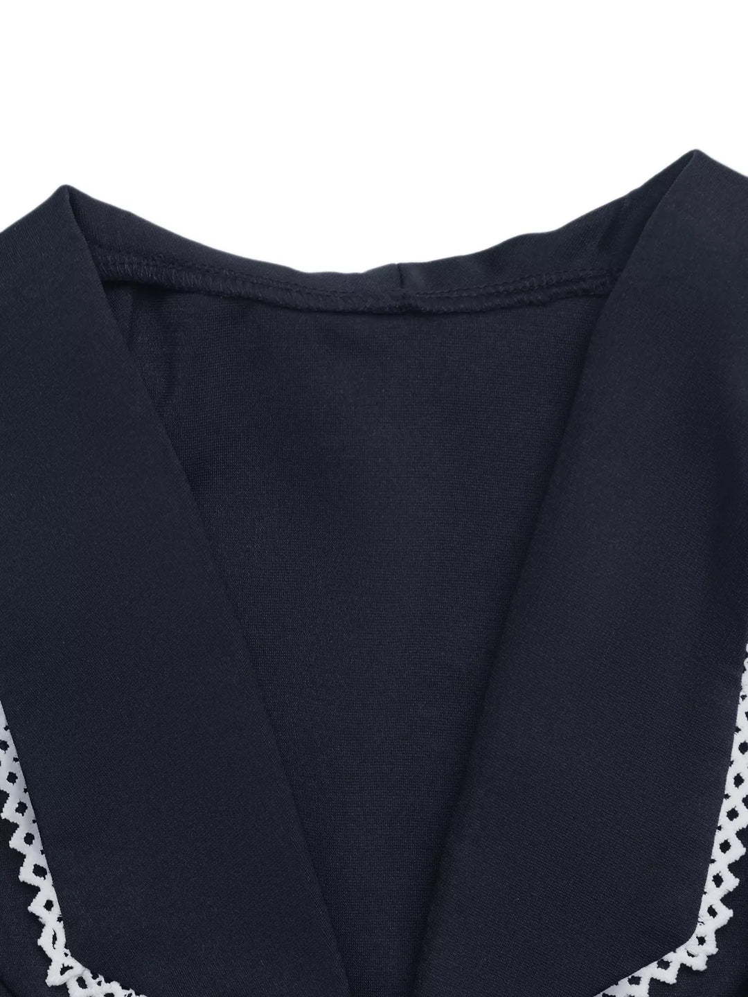Lace Trim Tie-Front Vest