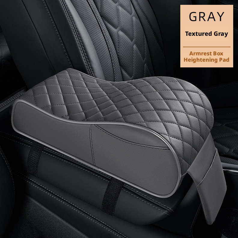 Car armrest box mat-black + red-1 piece