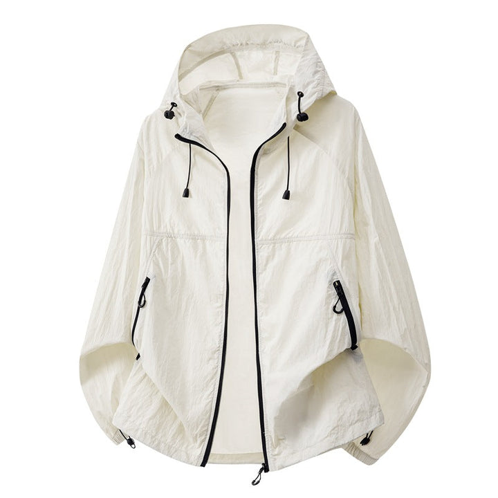 Mens Summer Hooded Sun-Protective Lightweight Jacket