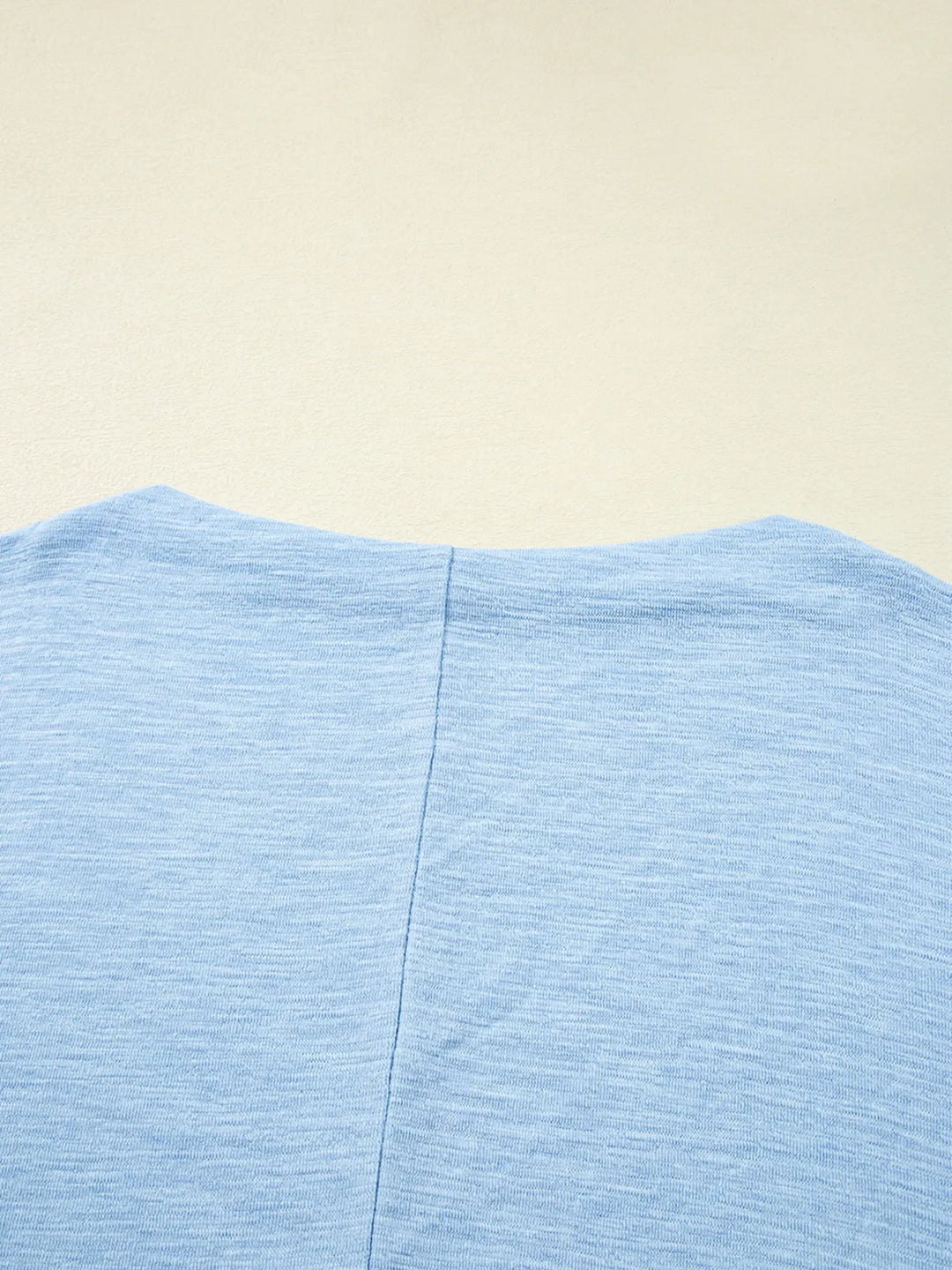 Solid Color Batwing Long Sleeve Top
