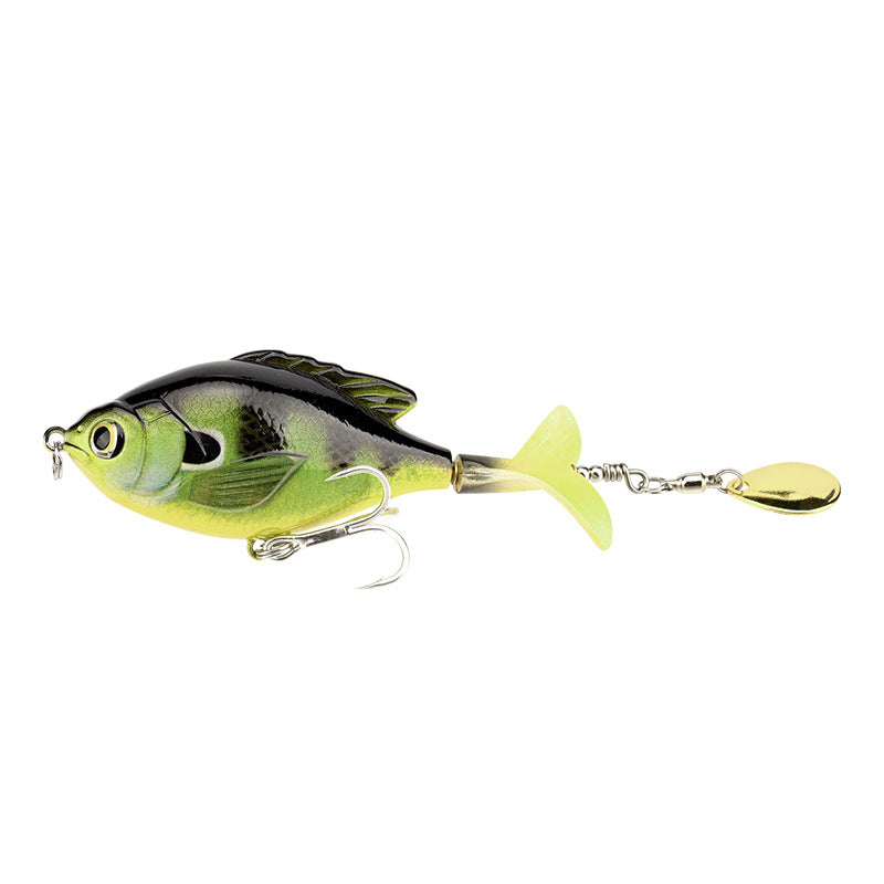 5piece Top Mounted Spinning Tail Fishing Lure Set
