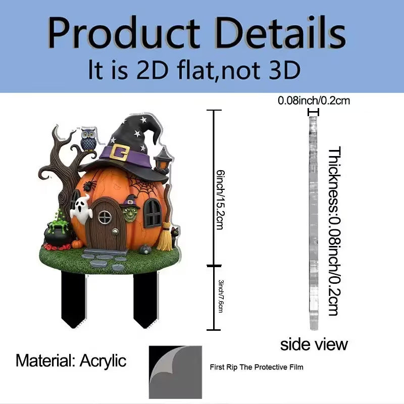 Acrylic Halloween Garden Decoration Picks