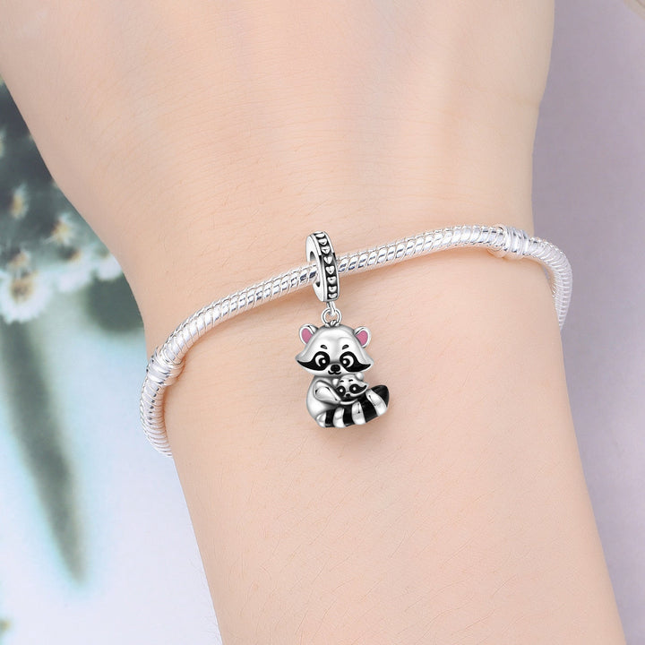 Cute Bamboo Panda DIY Copper Bead Pendant Jewelry Accessory
