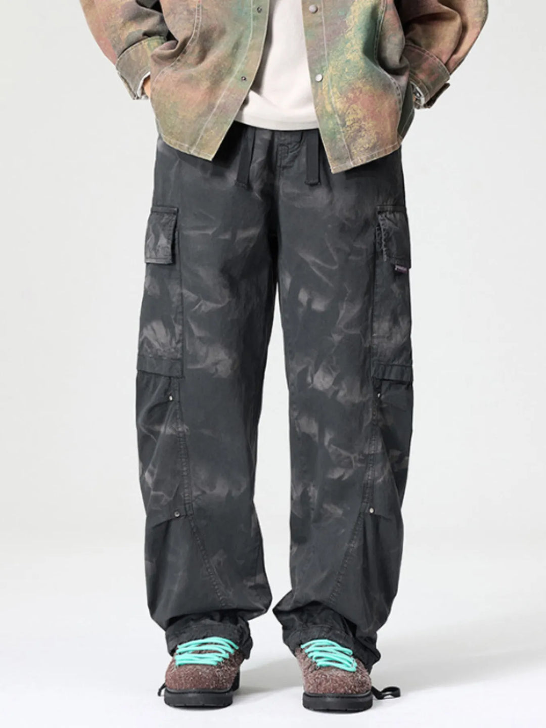 Men's Full Size Wide Leg Cargo Pants Plus Size