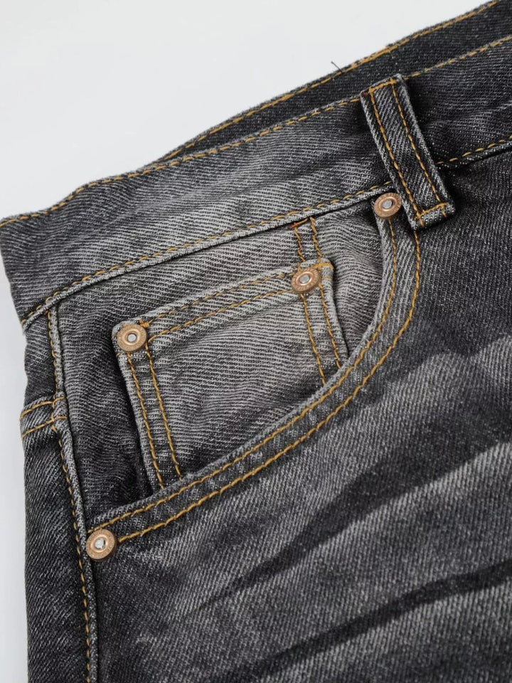 Men's Full Size Distressed Wide-Leg Jeans Plus Size