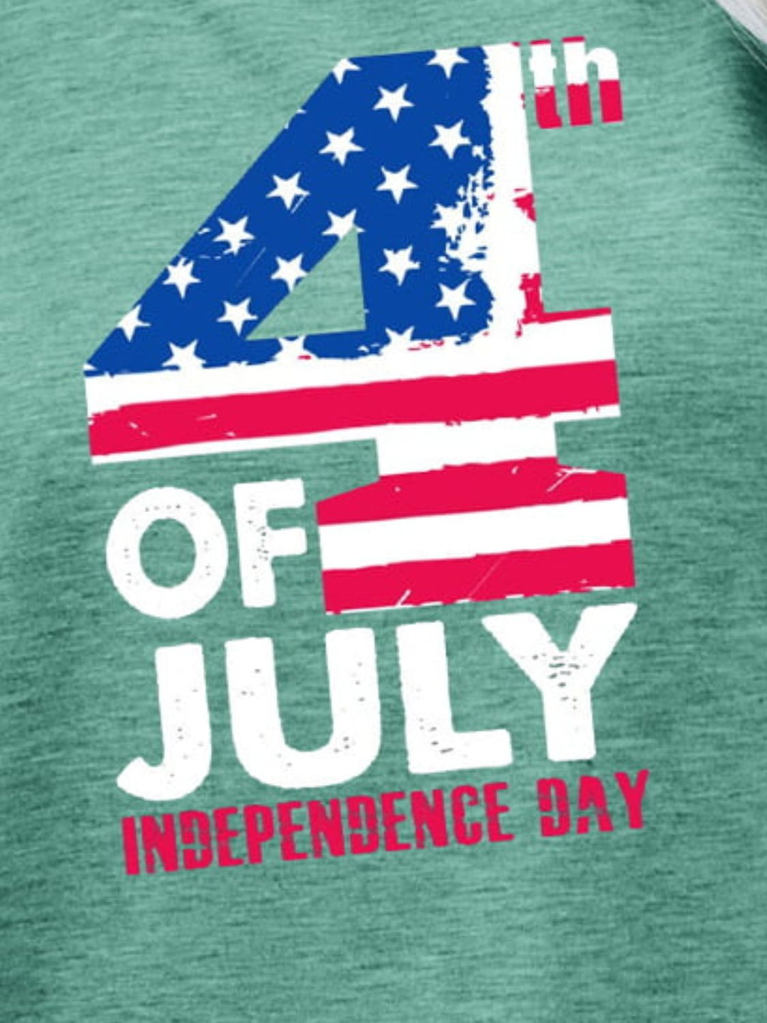 USA Flag Graphic Tee for Women
