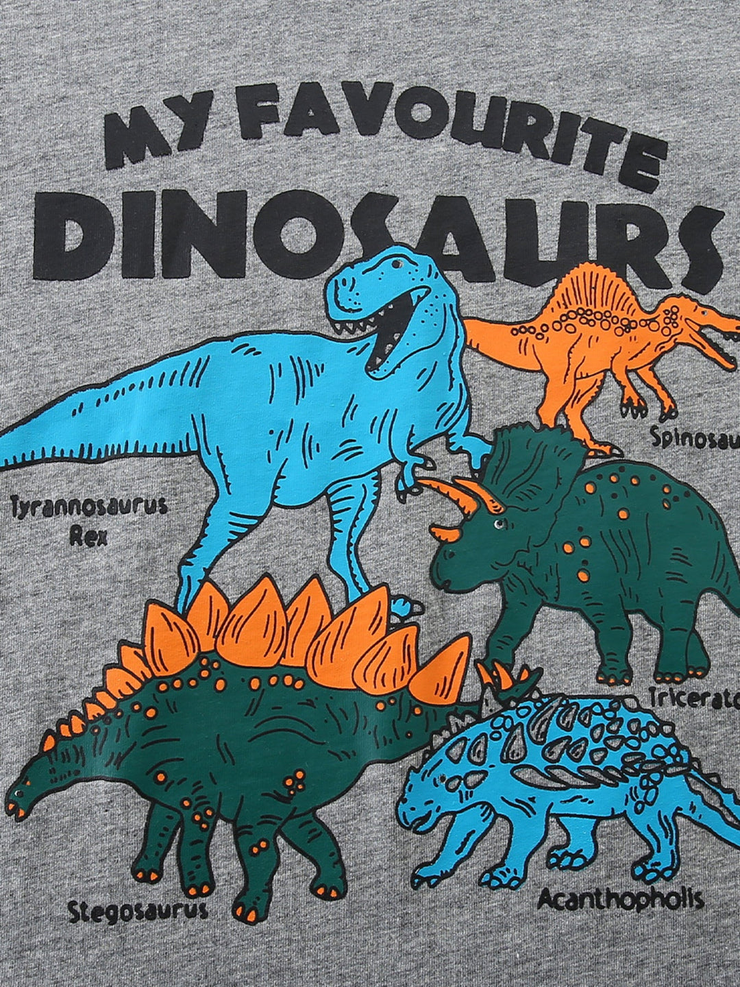 Children's Dinosaurs Graphic Short Sleeve T-Shirt