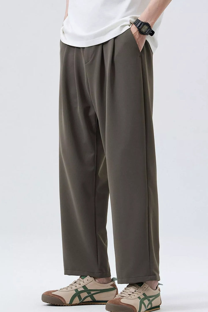 Men's Full Size Wide-Leg Casual Pants Plus Size
