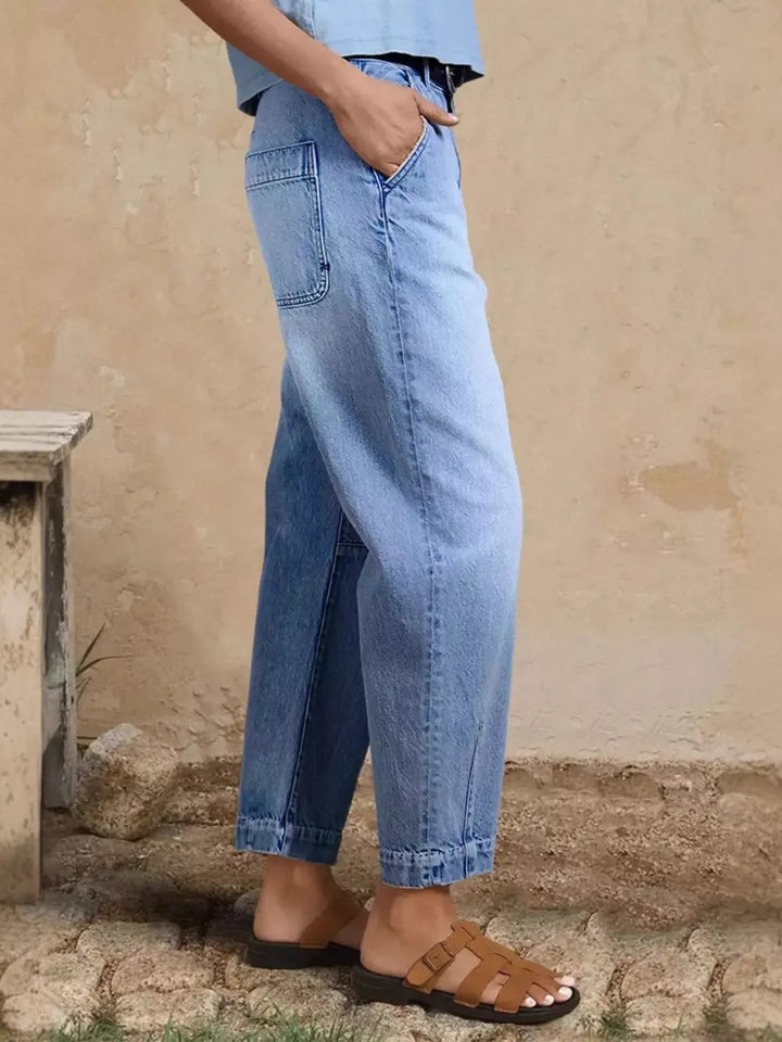 High-Waisted Relaxed Fit Jeans