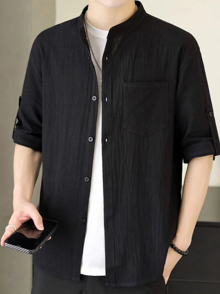 Men's Plus Size Button Up Short Sleeve Shirt