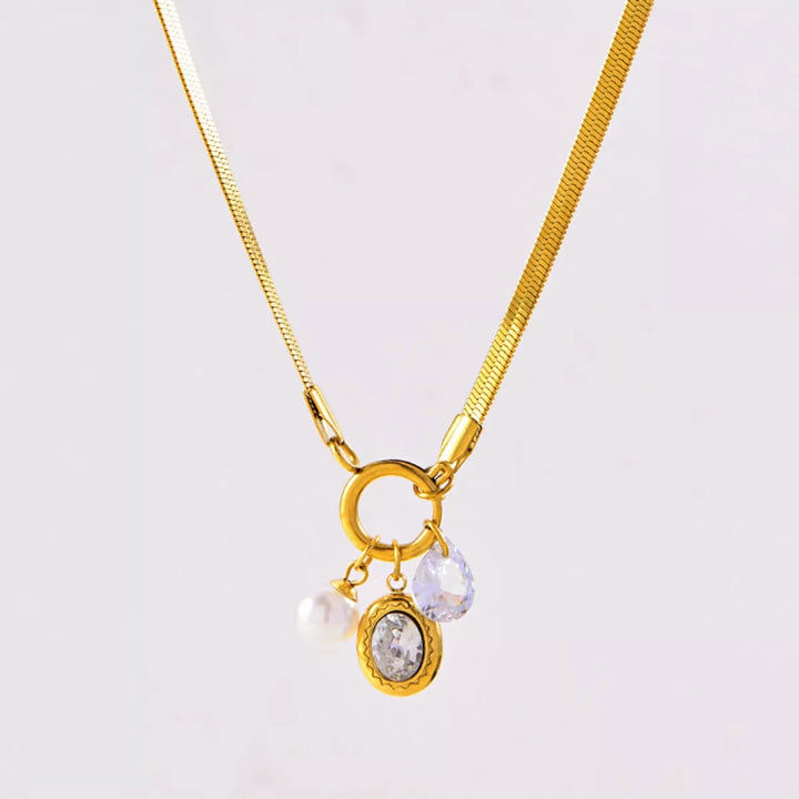 18K Gold-Plated Herringbone Chain Necklace