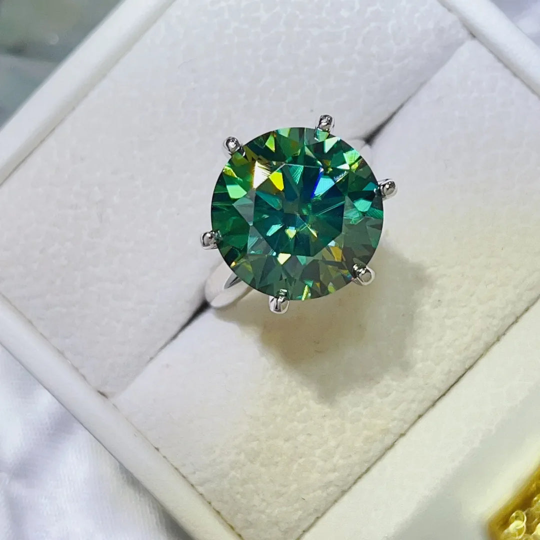 10 Carat Moissanite 925 Sterling Silver Ring