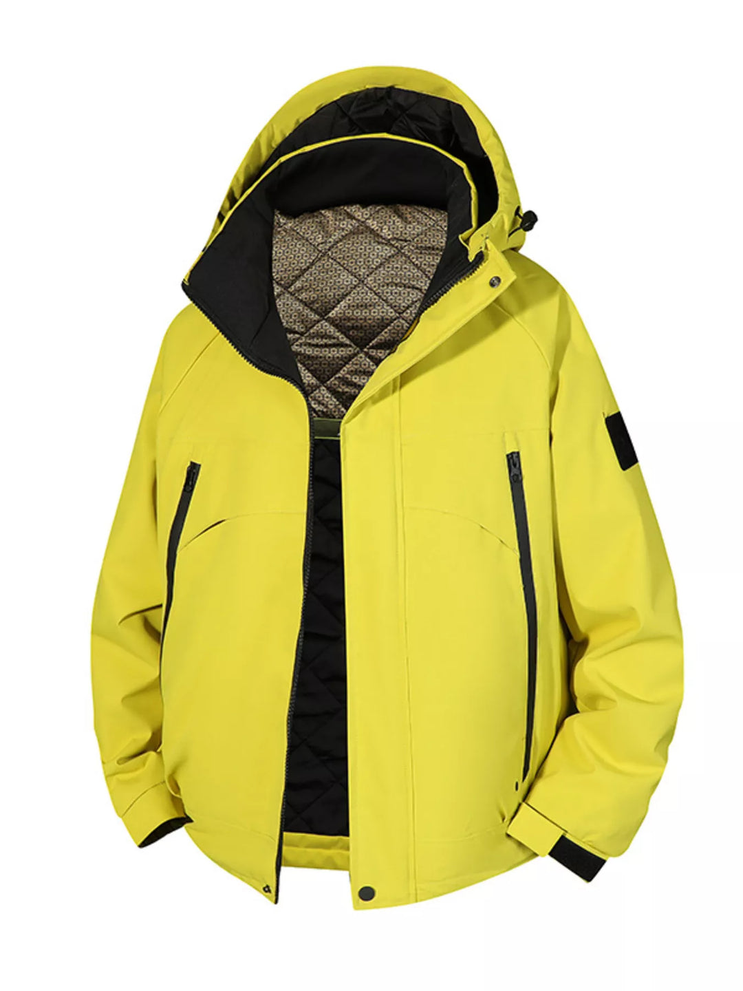 Men's Full Size Hooded Zip Up Winter Jacket Plus Size