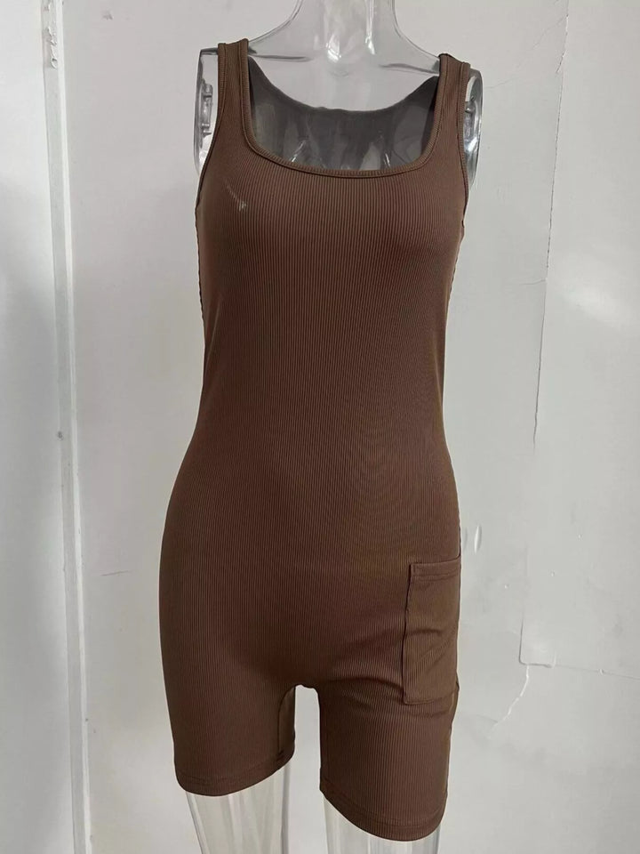 Wide Strap Slim Fit Romper