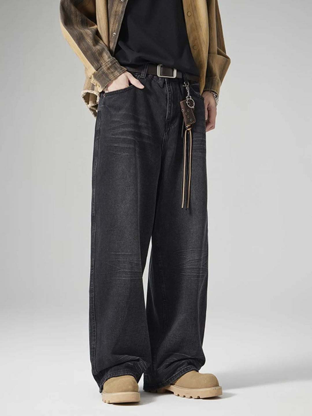 Men's Vintage Wash Loose Fit Jeans