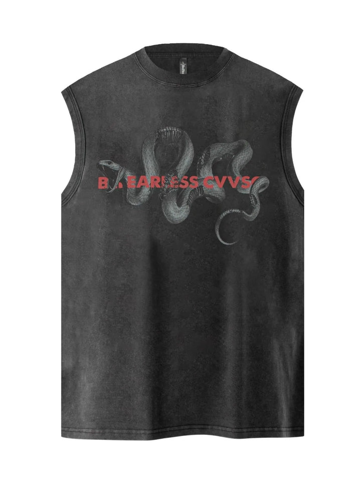 Men's Round Neck Snake Graphic Tank
