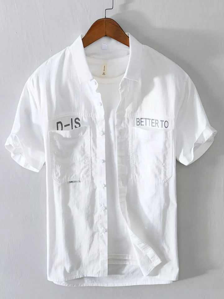 Men's Plus Size Casual Short Sleeve Shirt