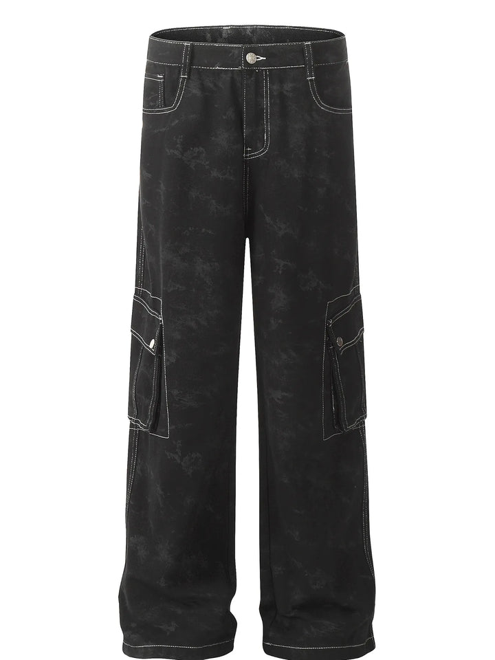 Men's Contrast Stitching Loose Fit Pants