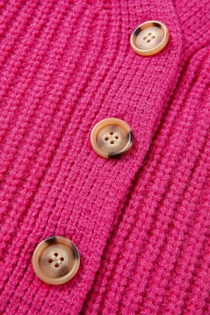 Chunky Knit Button-Down Cardigan