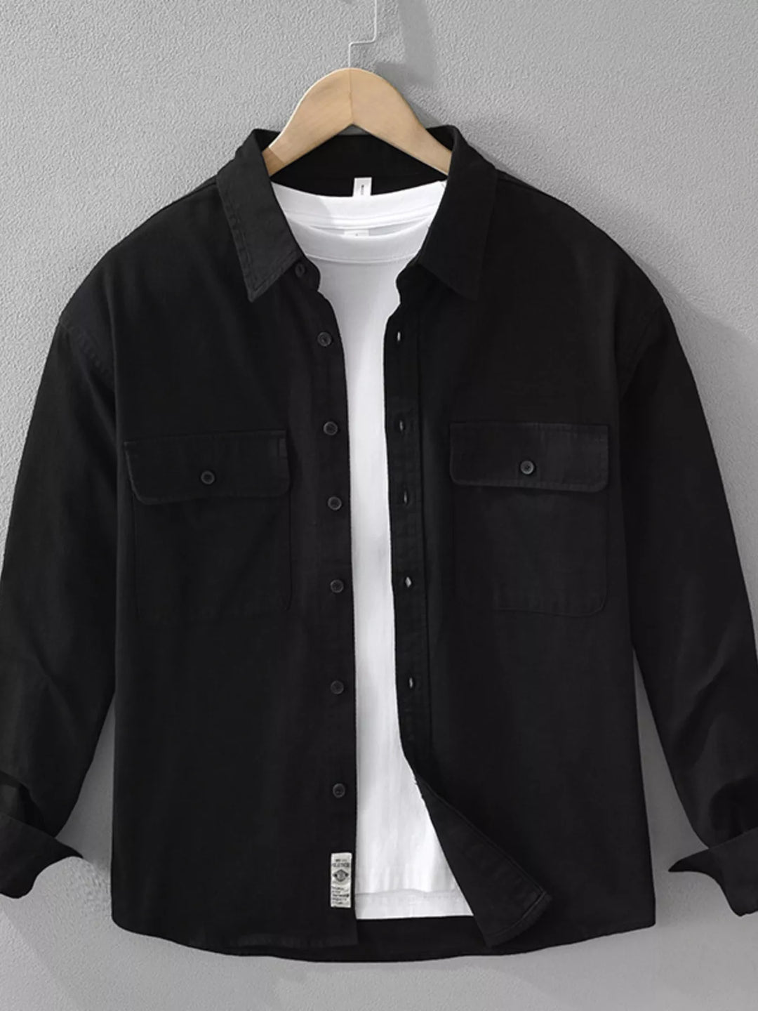 Men's Plus Size Button Up Long Sleeve Shirt