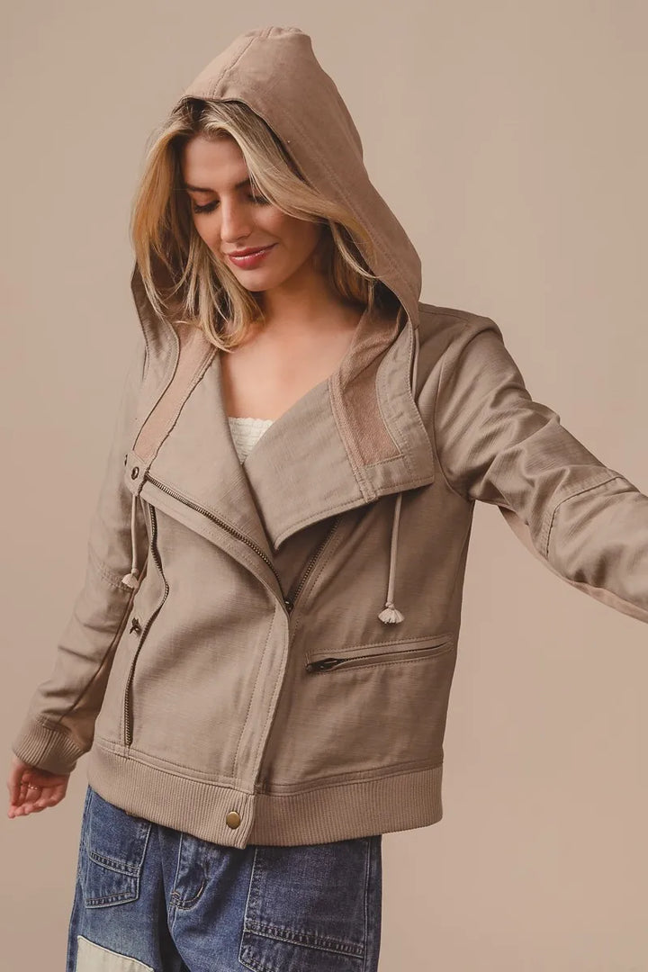BiBi Textured Woven Rider Jacket
