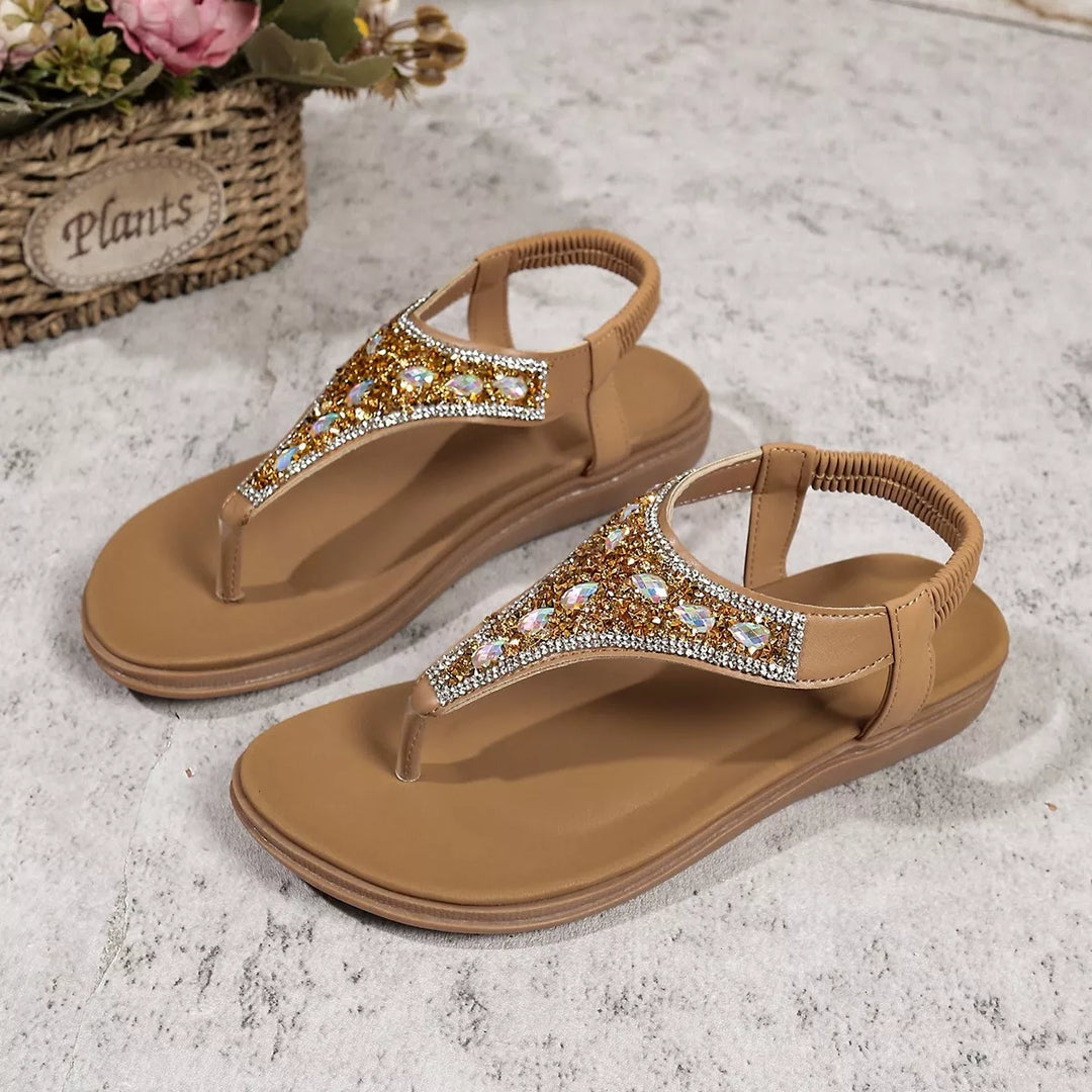 Toe Post Rhinestone Sandals