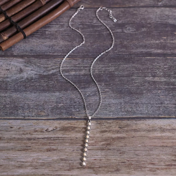 Vintage Style Beaded Bar Necklace