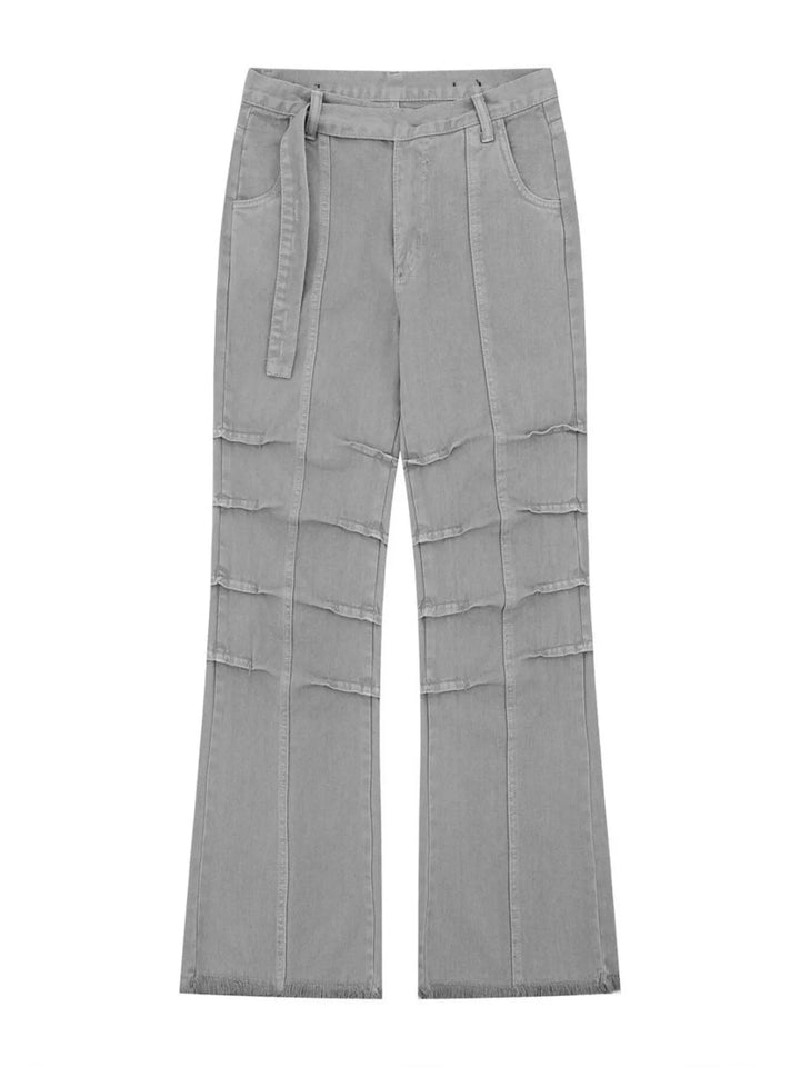 Men's High-Waist Paneled Flare Jeans