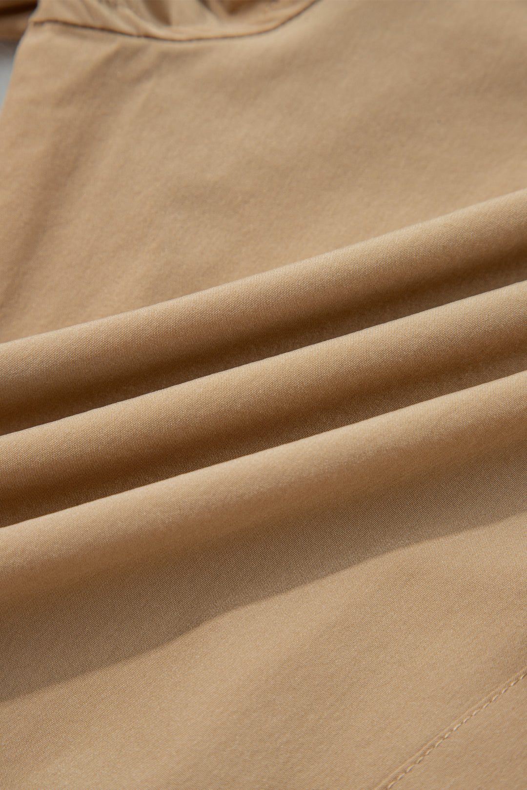 Camel Elastic High Waist Pocketed Cargo Jogger Pants