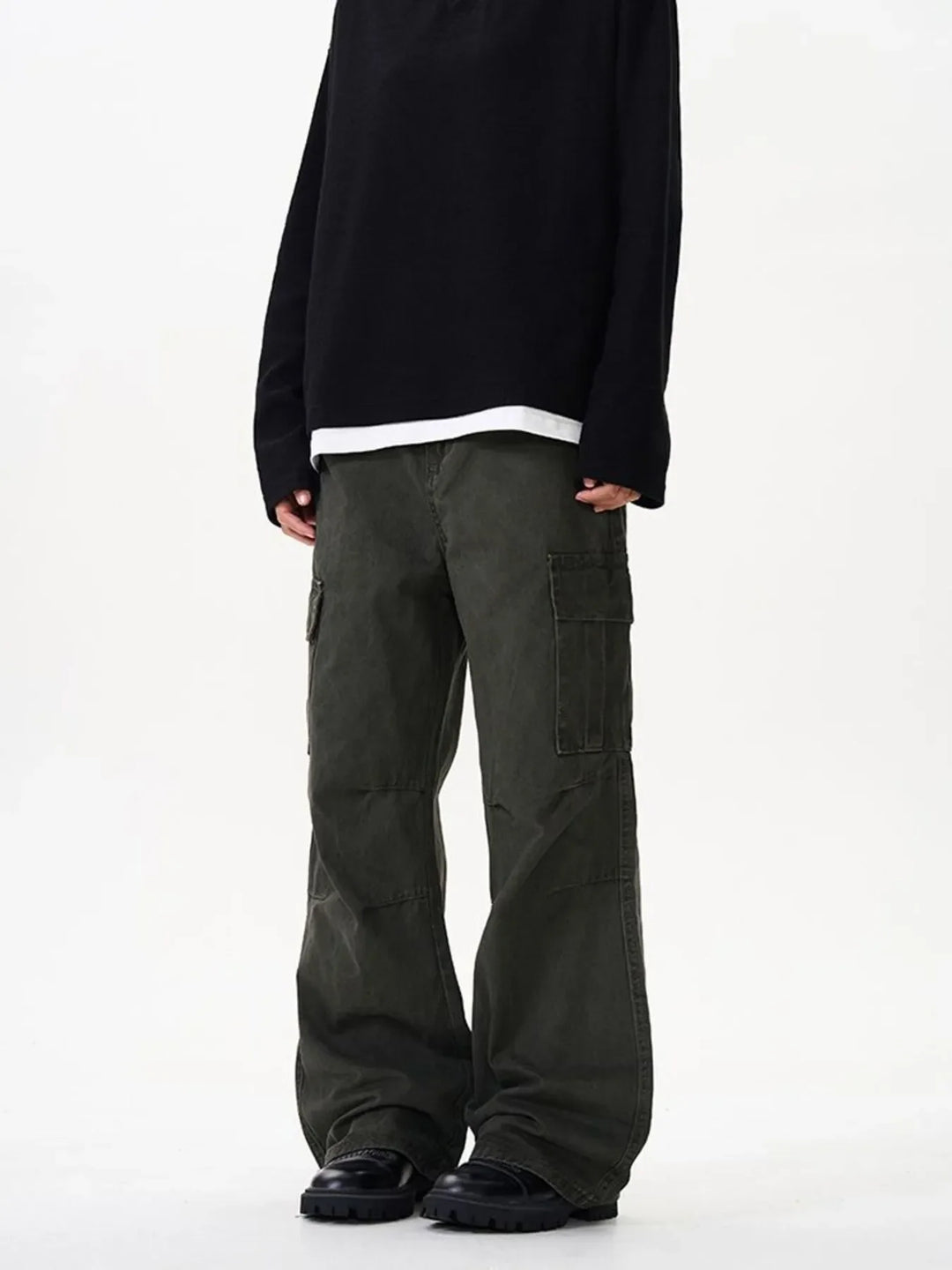 Men's Wide Leg Cargo Pants