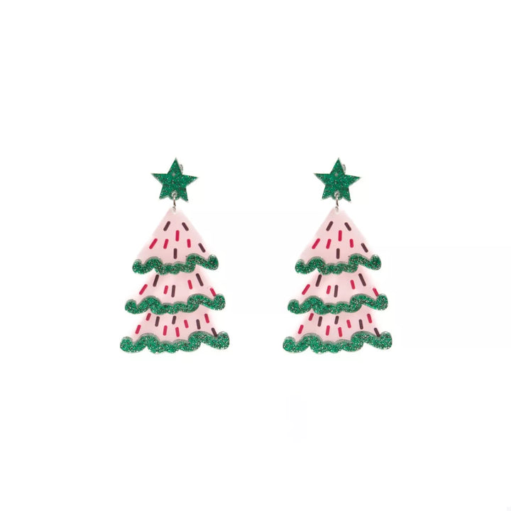 Christmas Tree Dangle Earrings