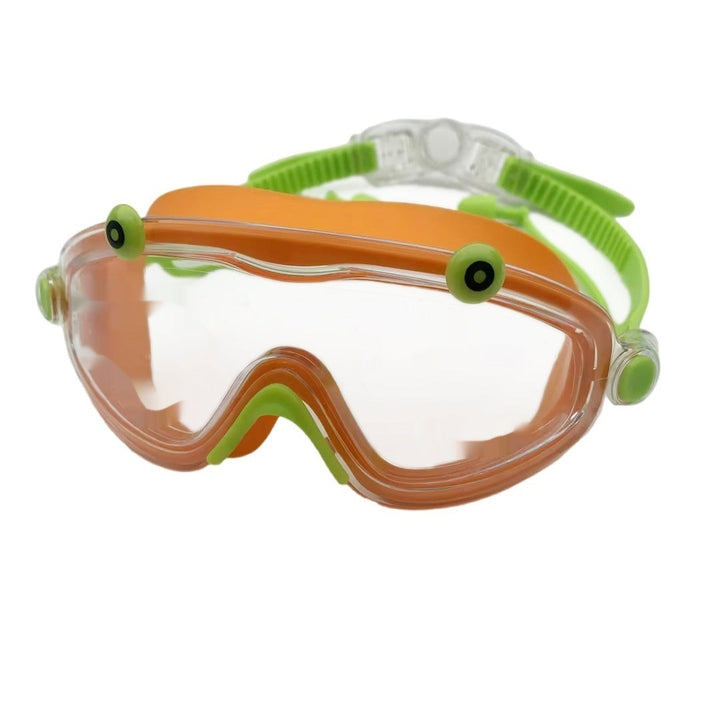Children's HD Large Transparent Frame One-piece Earplugs Swimming Glasses