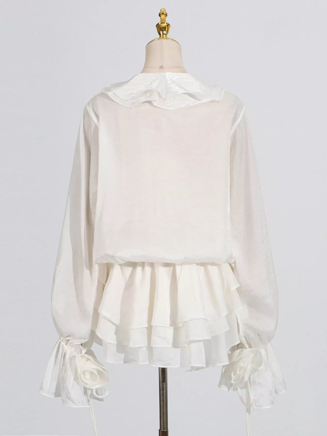 Ruffled Flounce Sleeve Mini Dress