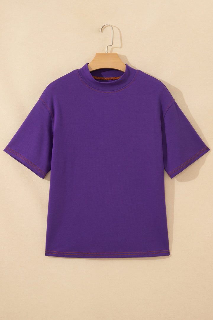 Tillandsia Purple Reversible Contrast-Stitched T-Shirt