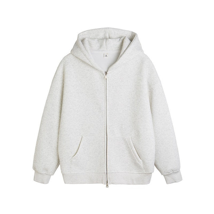 Fashionable Hooded Cardigan Layered Sweatshirt Mens Trendy Hoodie