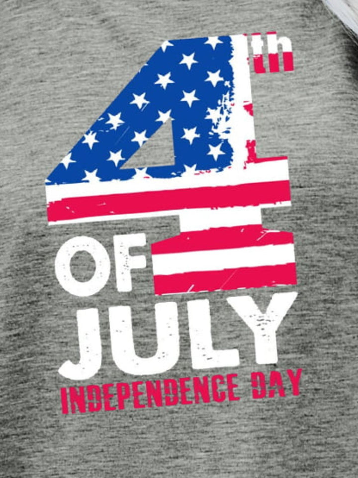 USA Flag Graphic Tee for Women