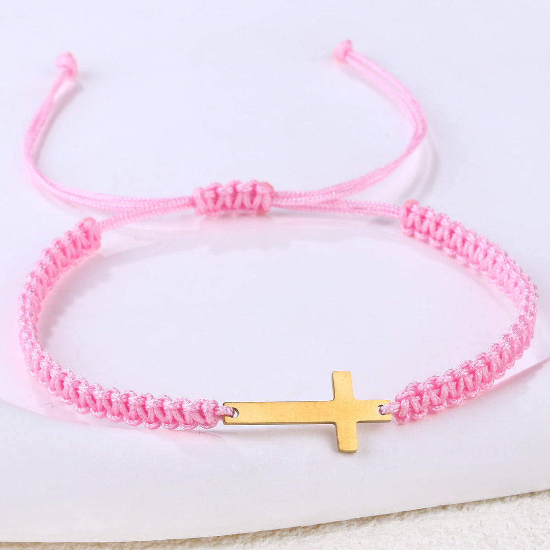Handmade Bracelet Women's European And American Colorful Stainless Steel