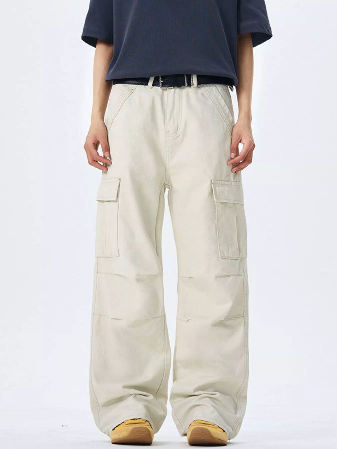Men's Full Size Wide Leg Cargo Pants Plus Size