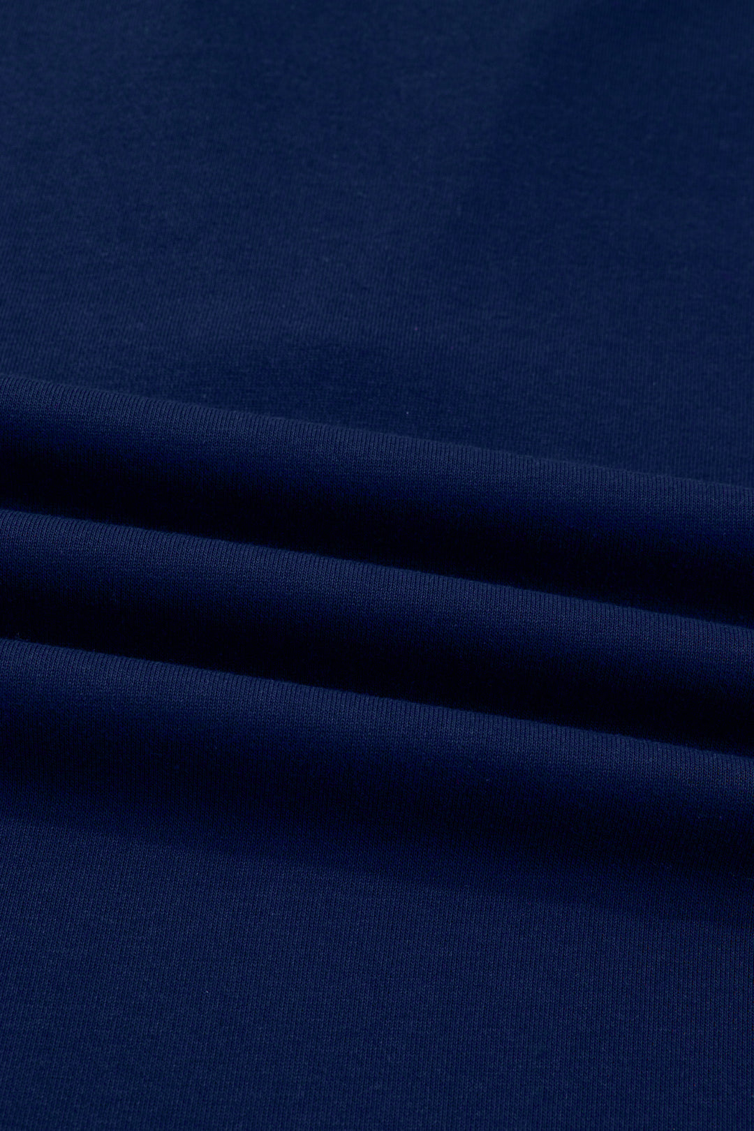 Navy Blue Contrast Striped Cuffs Polo Collar Patchwork Long Sleeve Ruffle Hem Mini Dress